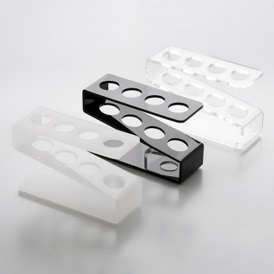 Plexiglass tubes display 4 holes transparent (max Ø 1,8 cm)