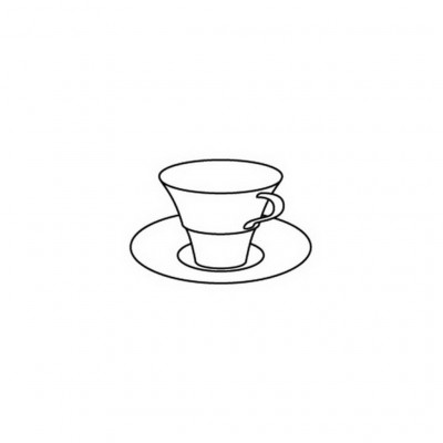 Hering Berlin Polite Silver coffee/tea cup with saucer Ø110 h80 170ml,Ø160 h21