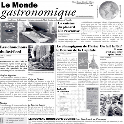 100% Chef novinový papír Le Monde Gastronomique 29x30cm