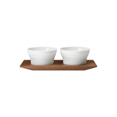 Hering Berlin Pulse set of 2 jam dishes on tray l250 b110h65