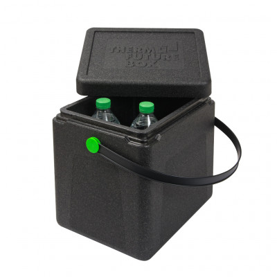 Thermo Future Box Nákupní box černý se zelenými klipy, 360 x 285 x 365