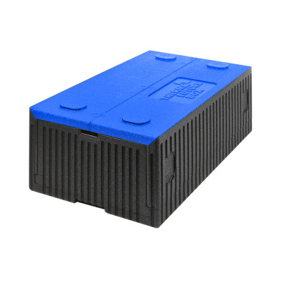 Thermo Future Box Faltbox GN 1/1, Černý s modrým víkem, 600x400 x100/230