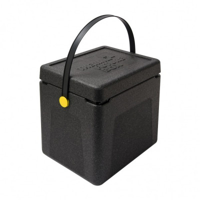 Thermo Future Box Nákupní box černý se žlutými klipy, 430 x 340 x 395