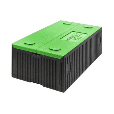 Thermo Future Box Faltbox GN 1/1, Černý se zeleným víkem, 600x400 x100/230