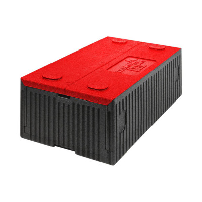 Thermo Future Box Faltbox GN 1/1, Černý s červeným víkem, 600x400 x100/230