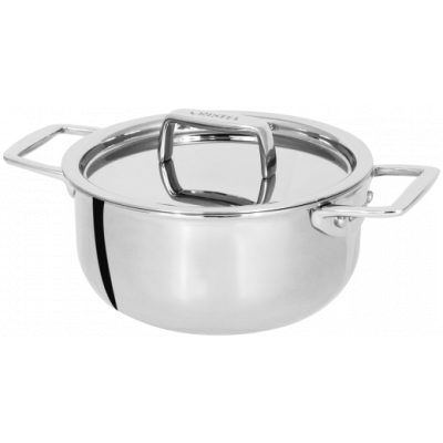 STEWPAN MINI 9 CM 2 SIDE HANDLES WITH STAINLESS STEEL LID CASTEL PRO 5 PLY