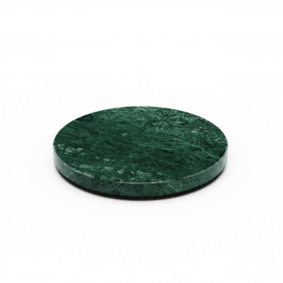 Craster Tilt Round Green Marble Plinth