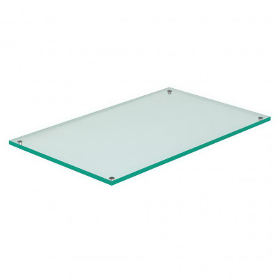 Craster Flow Clear Glass 1.1 Plinth Glass, Clear 530 × 325 × 20 mm