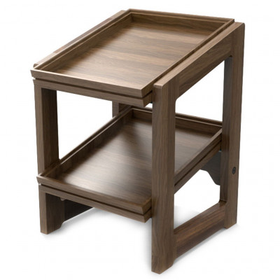 Craster Flow Walnut 1.2 Two-Tier Stand Walnut, Lacquered 309 × 323 × 441 mm