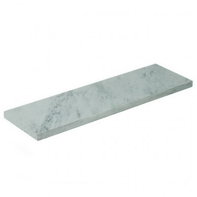Craster Flow White Marble 2.4 Plinth Marble, White 530 × 162.5 × 20 mm