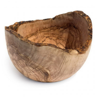 Craster  Large Olive Wood Rustic Bowl Oiled Olive Wood 280ø × 180 mm