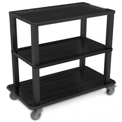 Craster  Black Service Tray Trolley Black, Lacquered 1075 × 585 × 954 mm