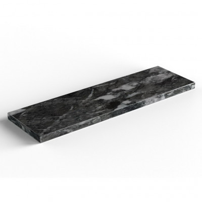Craster Flow Grey Marble 2.4 Plinth Marble, Grey 530 × 162.5 × 20 mm