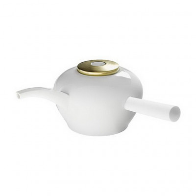 Hering Berlin Polite Gold teapot with straight handle Ø170 h115 1600ml