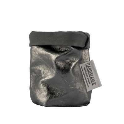 Uashmama Paper Bag Metallo Xsmall Dark Grey/peltro