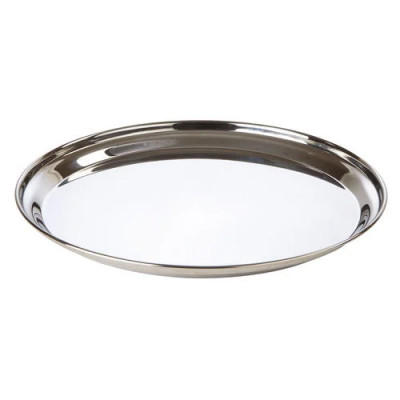DPS Presentation&Display Stainless Steel Round Flat Tray 35cm/13 3/4